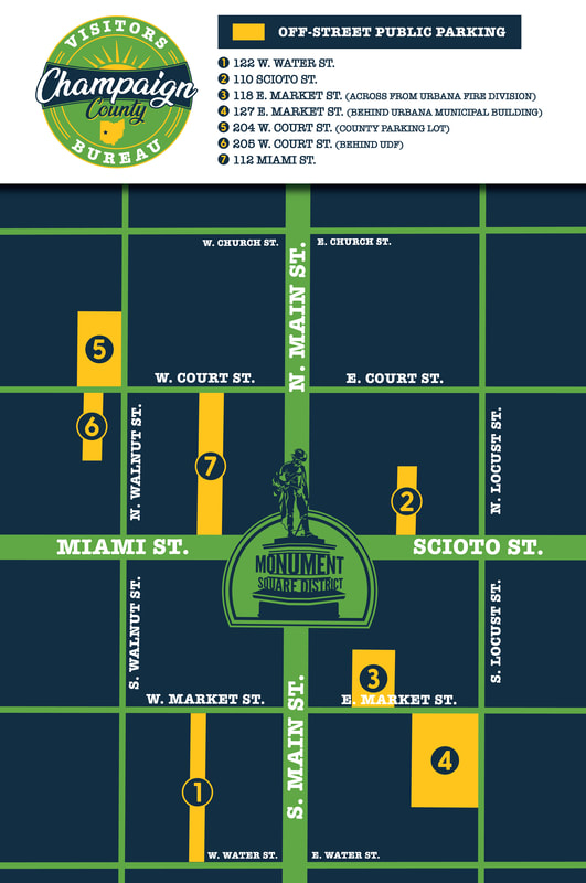 Downtown Champaign County Parking Map